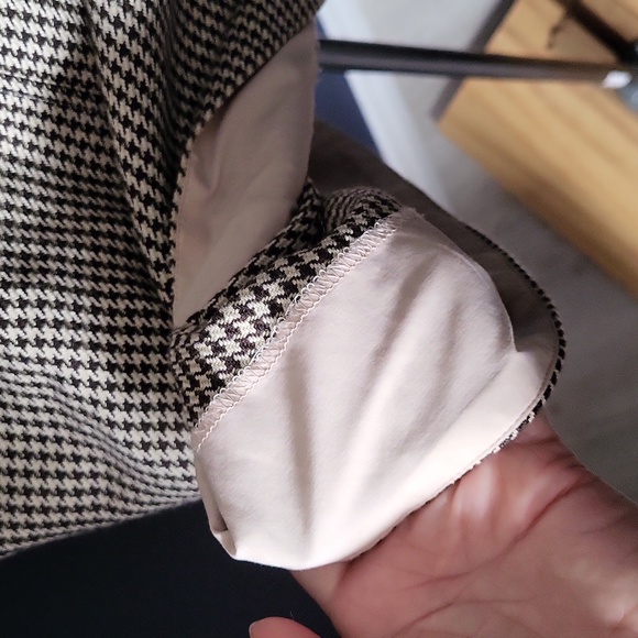 maxmara cotton linen houndstooth skirt size 11 - Picture 5 of 8